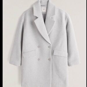 Abercrombie & Fitch Grey Wool Coat